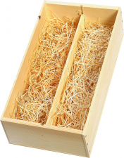 Houten geschenkkist 2 flessen (750 ml)